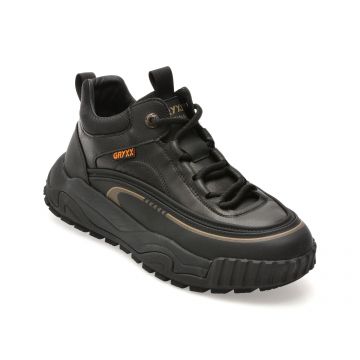 Ghete GRYXX negre, LN3, din piele naturala