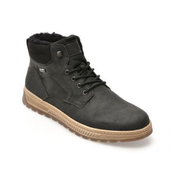 Ghete RIEKER negre, 37005, din piele ecologica