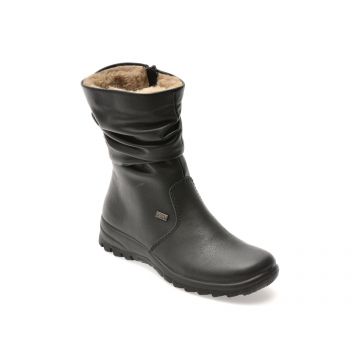 Ghete RIEKER negre, Z7171, din piele ecologica