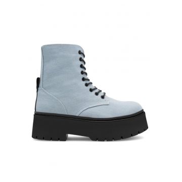 Botine dama -  590558815619238 - Piele ecologica - Albastru celest