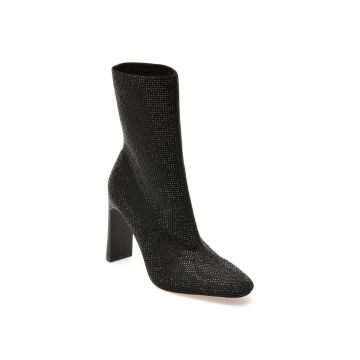 Botine elegante ALDO negre, FAELORA 007, din material textil
