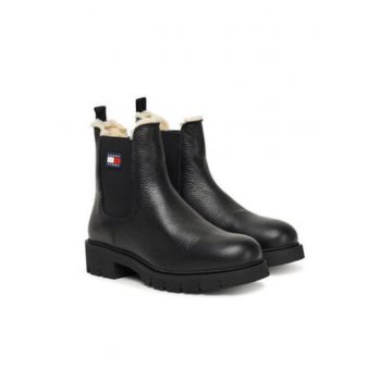 Ghete dama -  Chelsea - piele naturala - negru