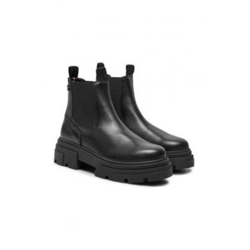 Ghete dama -  Chelsea - piele naturala - negru -