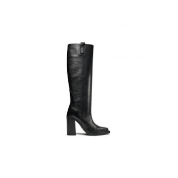 Ghete de dama -  303221591 - piele naturala - negru -