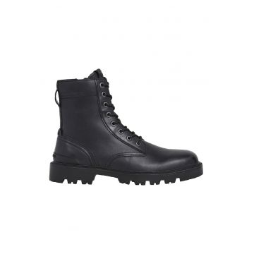 Ghete din piele cu fermoar