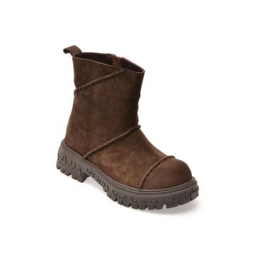 Ghete GRYXX maro, 208315, din piele intoarsa