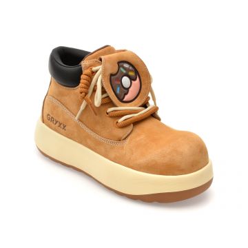 Ghete GRYXX maro, BC2536, din piele naturala