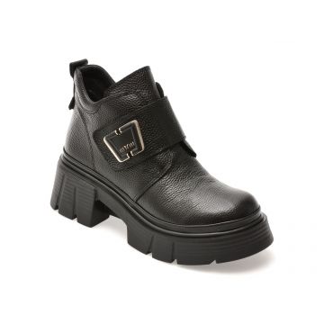 Ghete GRYXX negre, 387632, din piele naturala