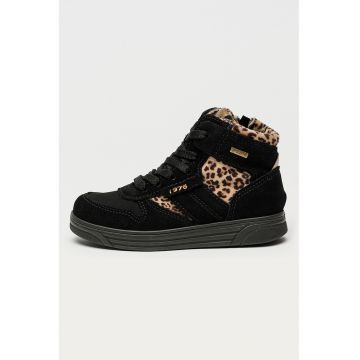Ghete impermeabile cu accente animal print si tehnologie Gore-Tex
