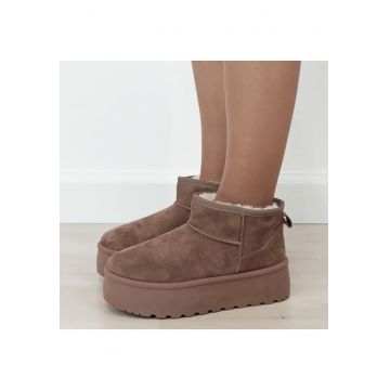 Ghete maro imblanite cu talpa groasa B-LT33-43 112 11080