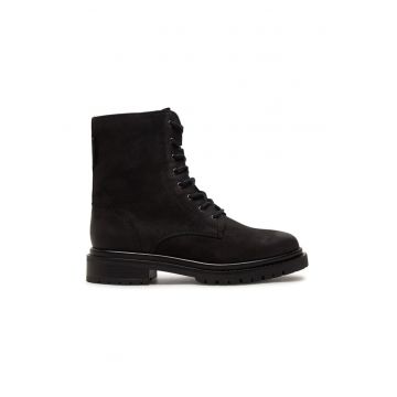 Botine 1-25214-43 Negru -  Piele lacuita