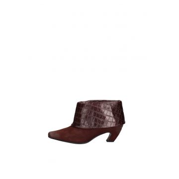 Botine de piele cu varf patrat Evanthe Ultra