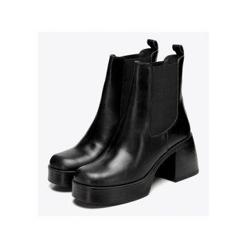 dama -  piele naturala - negre