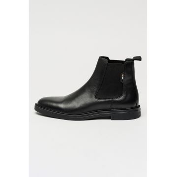 Ghete Chelsea de piele intoarsa cu segmente textile Calev