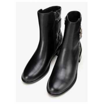 Ghete dama  negru - piele naturala