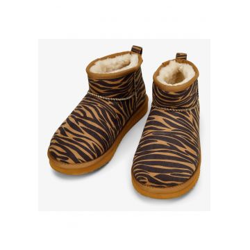 Ghete dama  piele ecologica - doua culori - material sintetic