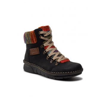 Ghete dama -  piele ecologica - multicolor - confort sporit -