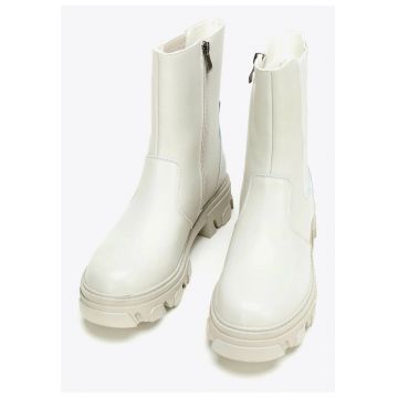 Ghete dama  piele naturala - cu platforma