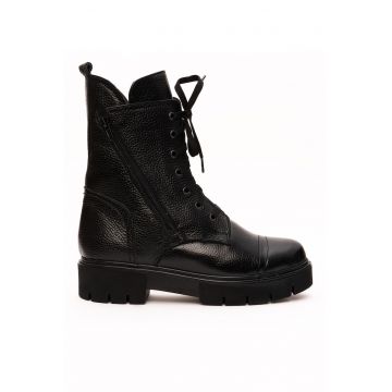 Ghete de piele cu captuseala cu blana