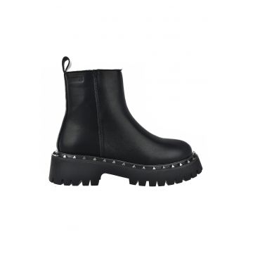 Ghete de piele cu fermoar