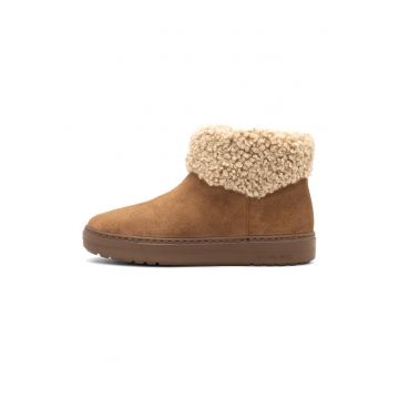 Ghete de piele intoarsa cu garnituri de blana shearling