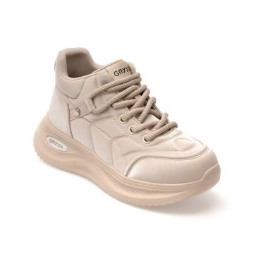 Ghete GRYXX bej, 5K718, din piele ecologica