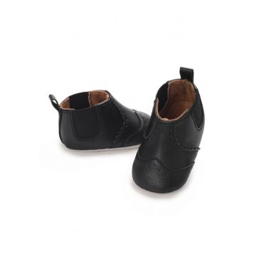 Ghete tip Chelsea - negre - pentru bebelusi
