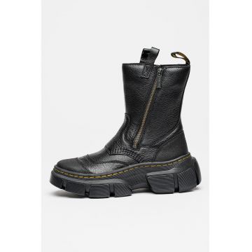 Ghete unisex de piele cu fermoare duble DMXL