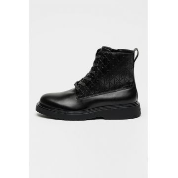 Bocanci de piele cu monograma