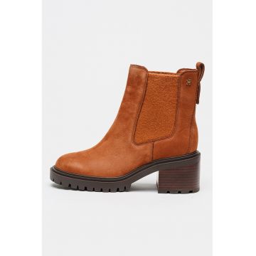 Botine Chelsea din piele nabuc