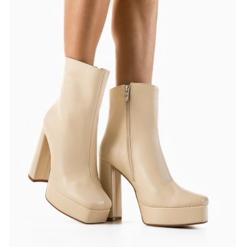 Botine dama Ailbe Bej Botine dama Ailbe Bej