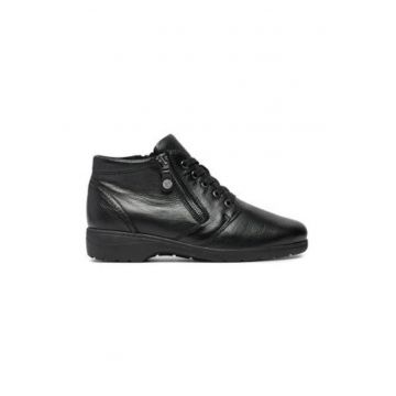 Botine dama -  din piele naturala - negru -