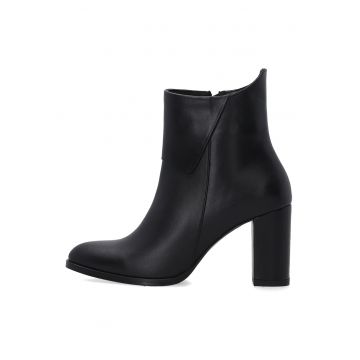 Botine din piele naturala - cu toc