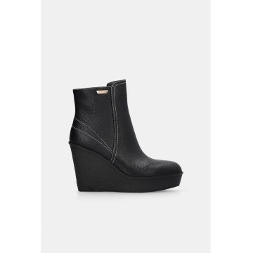 Botine wedge de piele