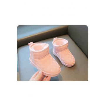 Cizme  Imblanite - Model Duck - Peste glezna - Casual - Piele ecologica - Fete - Fara inchidere - Roz