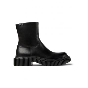 Ghete de piele cu fermoar