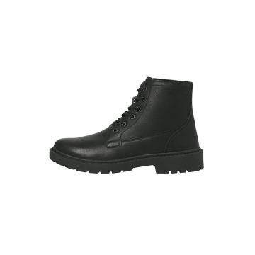 Ghete de piele ecologica cu sireturi