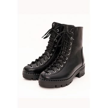 Ghete din piele cu blana