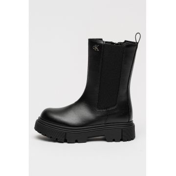 Ghete din piele ecologica cu garnituri elastice