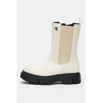 Ghete din piele ecologica cu garnituri elastice