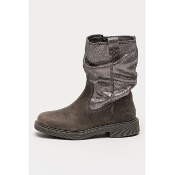 Ghete din piele intoarsa Pewter