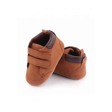 Ghete  Material Tip Piele Intoarsa - Casual - Baieti - Velcro - Maro