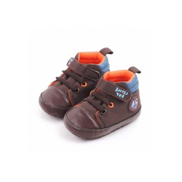 Ghete  Model Little Boy - Casual - Piele ecologica - Baieti - Siret - Maro - 3-6 luni -