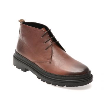 Ghete RELAX maro, KRL9900, din piele naturala