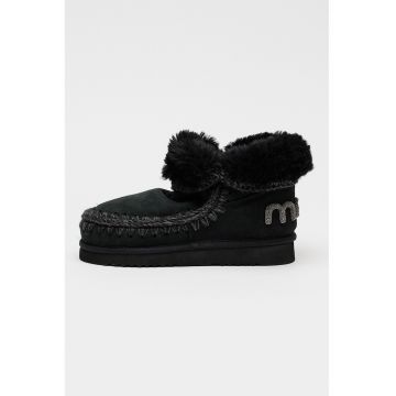 Ghete slip-on de piele intoarsa cu detalii stralucitoare Eskimo 18