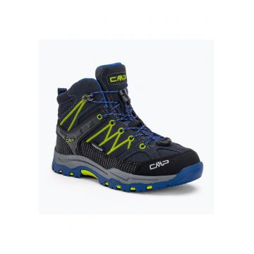 Ghete trekking copii -  Piele intoarsa - Albastru