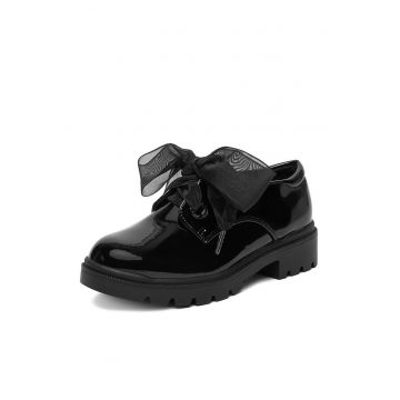 Botine copii -  negru - cu funda