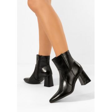 Botine cu toc gros Tavria negre
