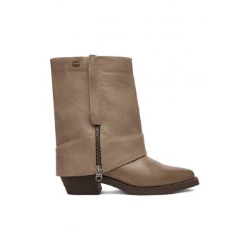 Botine dama  Bej - Piele naturala