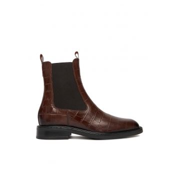 Botine dama C-PETRA-25478PE-C -  Piele naturala - Maro